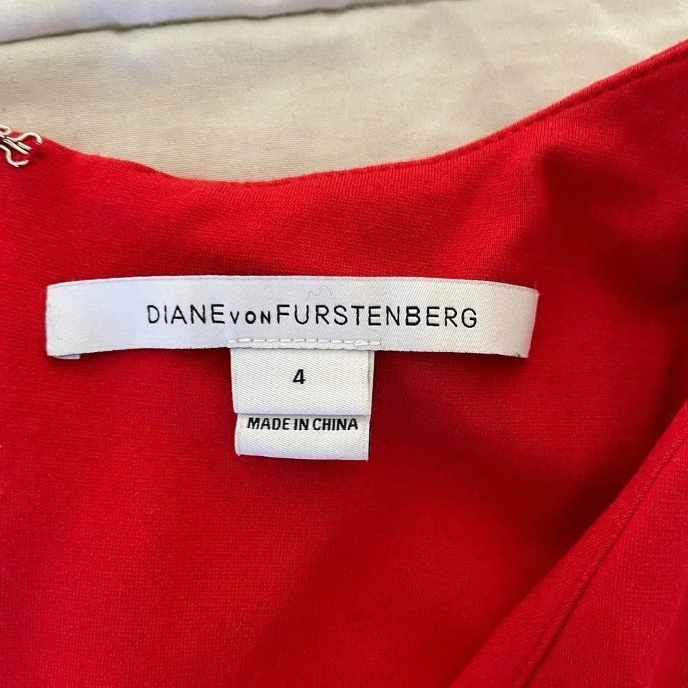 Diane Von Furstenburg red Carla knit mini dress - Picture 12 of 13